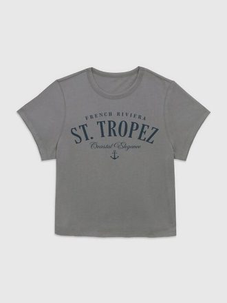 St Tropez Grafik Bebek Kesim Tişört