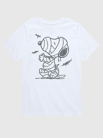 Toddler Peanuts Snoopy Mumya ve Yarasalar Kısa Kollu Tişört