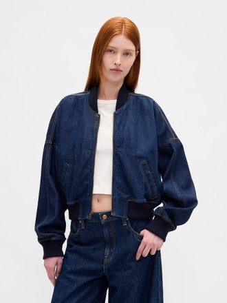 UltraSoft Denim Bomber Ceket