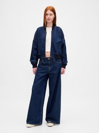 UltraSoft Denim Bomber Ceket