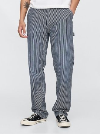 UltraSoft Denim Çizgili Düz Marangoz Kot Pantolonu