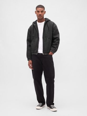 UltraSoft Denim Sherpa Astarlı Fermuarlı Kapüşonlu Üst