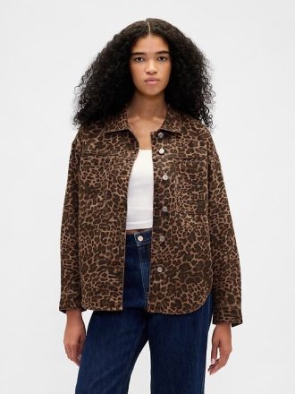 UltraSoft Leopar Kot Gömlek Ceket