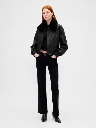 Vegan Deri Bomber Ceket