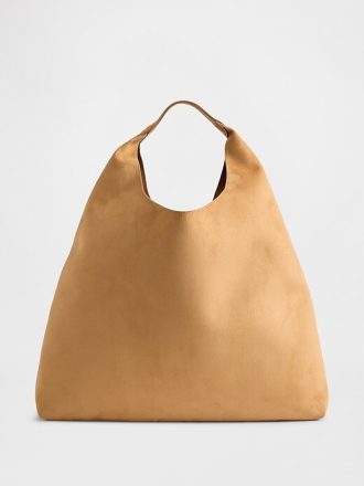 Vegan Süet Bol Tote Çanta