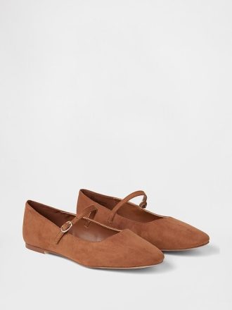 Vegan Süet Mary Jane Flats