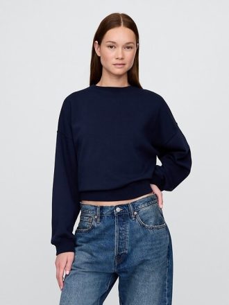 VintageSoft Kamalı Yuvarlak Yaka Sweatshirt
