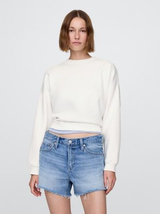 VintageSoft Kamalı Yuvarlak Yaka Sweatshirt