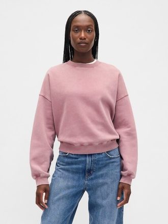 VintageSoft Kamalı Yuvarlak Yaka Sweatshirt