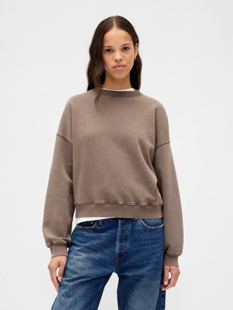 VintageSoft Kamalı Yuvarlak Yaka Sweatshirt