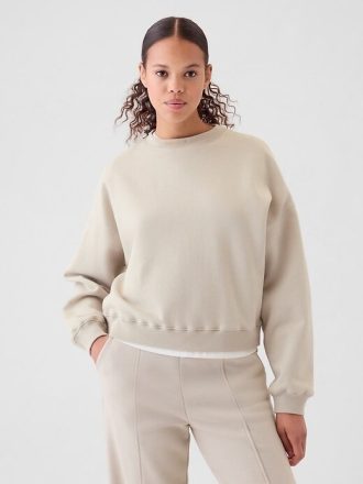 VintageSoft Kamalı Yuvarlak Yaka Sweatshirt