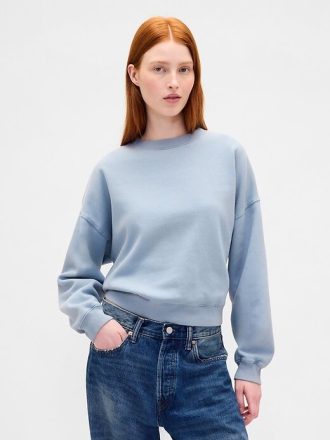 VintageSoft Kamalı Yuvarlak Yaka Sweatshirt