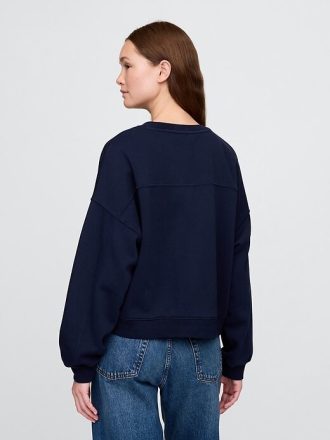 VintageSoft Kamalı Yuvarlak Yaka Sweatshirt
