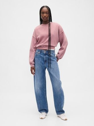 VintageSoft Kamalı Yuvarlak Yaka Sweatshirt