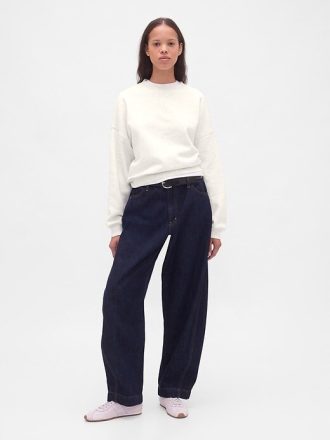VintageSoft Kamalı Yuvarlak Yaka Sweatshirt