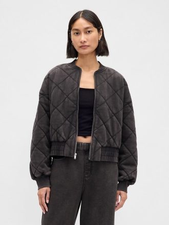 VintageSoft Kapitone Bomber Ceket
