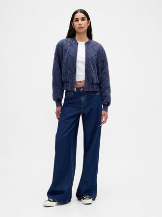 VintageSoft Kapitone Bomber Ceket
