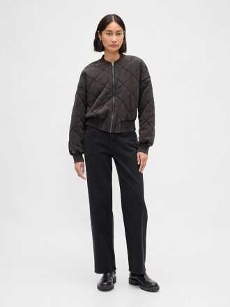 VintageSoft Kapitone Bomber Ceket