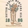 Yellowstone Çiçekli Kovboy Çizmesi Grafik Tişört